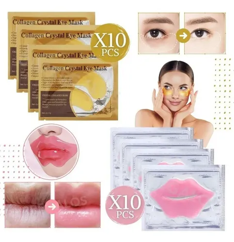 Pack X20 Mascarillas Hidratantes Labios Colageno Y Ojeras