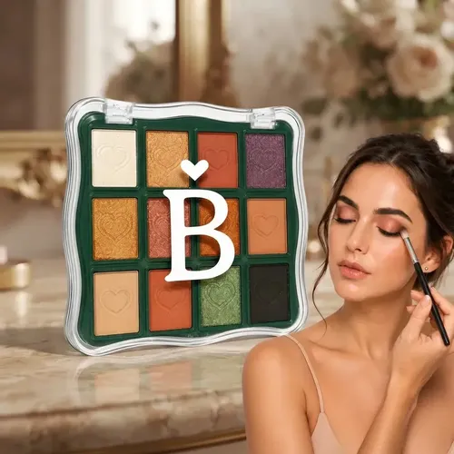 Paleta Tono 03 Sombras De Ojos 12 Colores Mate Brillante Maquillaje Rostro Veoquiero