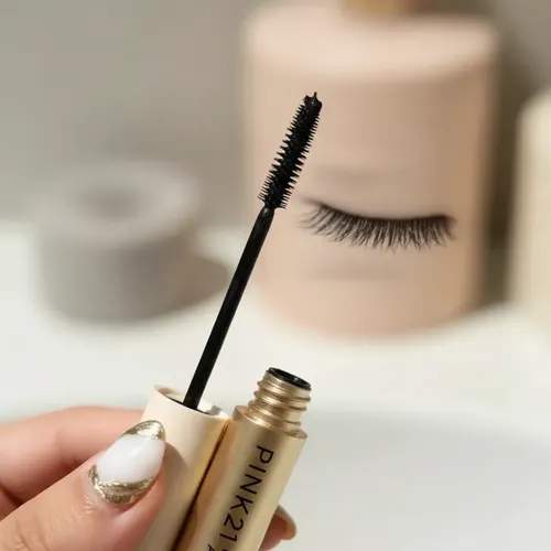 Máscara De Pestañas Pink 21 Ultra Fino, Alarga Y Define, A Prueba De Agua Negra