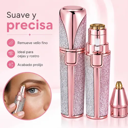 Depilador Mini Eléctrico 2 En 1 Elimina Vello Facial Y Cejas