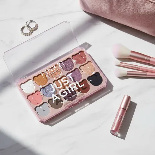Paleta 15 Sombras Mixtas Osito Im Just A Girl Pink21