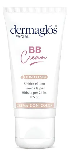 Crema Facial Dermaglós Bb Cream Fps 30 Tono Claro X 50 G Todo Tipo De Piel Día