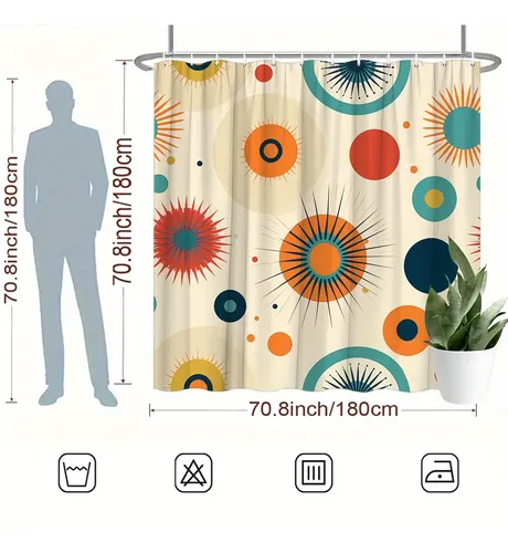 Una Cortina De Baño Purple Sponge Sunshine Cartoon Polyester
