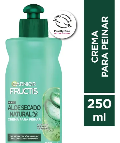 Crema Para Peinar Garnier Fructis Aloe Secado Natural 250ml