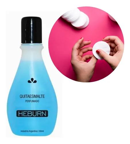 Quitaesmalte De Uñas Heburn Perfumado Libre Acetona 60ml