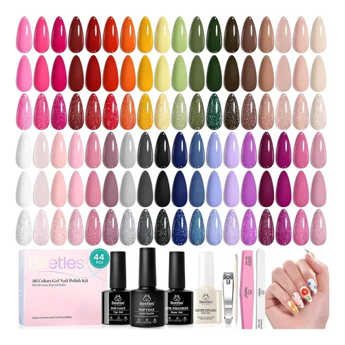 Set De Esmalte De Gel Beetles Colorful Muse 44 Piezas