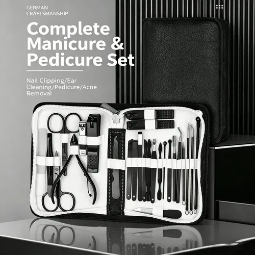 Set Manicura 26 Piezas Cortaúñas Multifunción