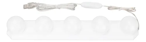 Espejo De Tocador Led, 5 Bombillas Regulables, 3 Modos De Co
