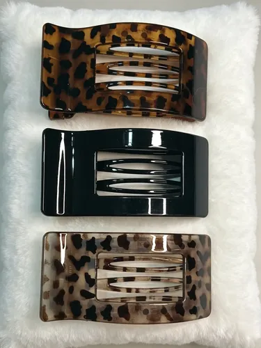 Set X3 Ganchos Carey Grandes Broches Para Pelo