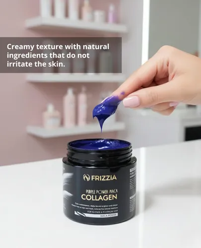 Mascarilla Capilar Frizzia Colágeno 500ml Morado Con Aceite