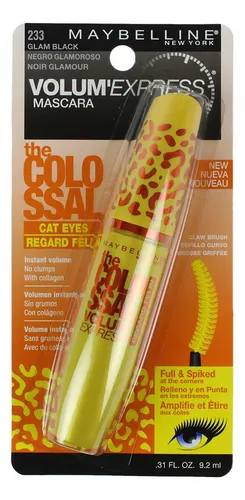 Máscara de pestañas Maybelline Volum Express Colossal Cat Eyes negro glamuroso