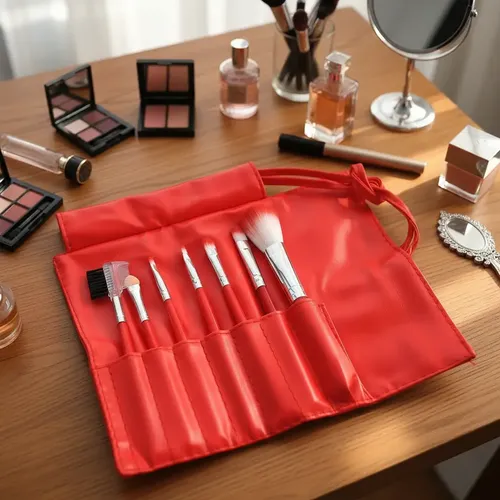 Set 7 Pinceles Profesional De Maquillaje Para Cartera