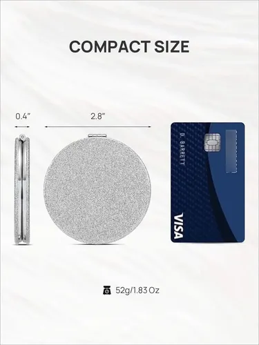 Espejo Compacto Omiro De Piel Sintética Con Aumento De 1x/10