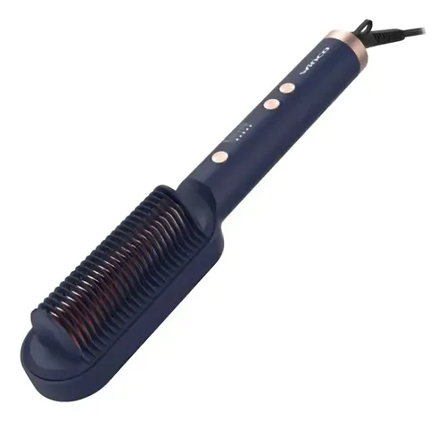 Planchita Cepillo De Pelo Cerámica Winco W4181 Color Azul