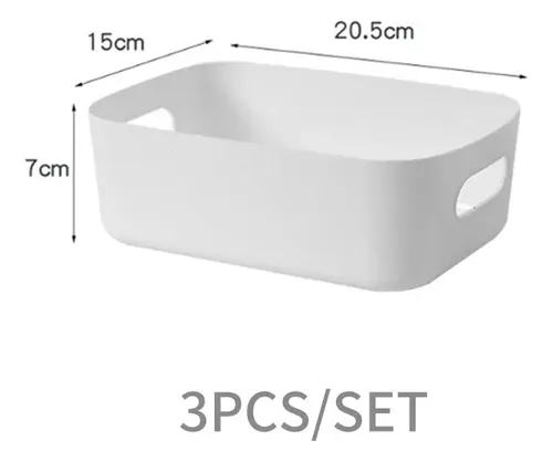 Cesta Organizadora De Maquillaje Blanca For Escritorio