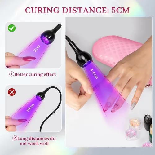Lámpara Uv Led Para Uñas Negra Con Control Pie