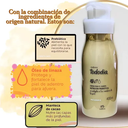 Crema Corporale De Macadamia Tododia Natura 400ml
