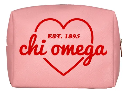 Bolsa De Maquillaje Sorority Shop Chi Omega De Piel Sintétic