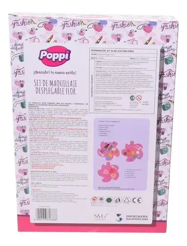 Maquillaje Cosmetica Desplegable En Flor Poppi