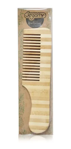 Peine Madera Bambu Bamboo Con Mango Cabello Barba Bigote