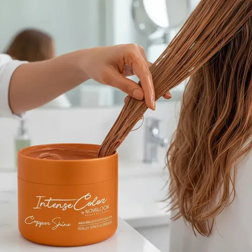 Máscara Intense Color Copper Shine Novalook +peine Desenredo