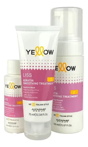 Kit Yellow By Alfaparf Liss Tratamiento Alisador Progresivo