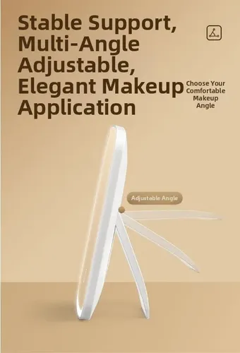 Espejo Maquillaje Led Plegable Portátil Estilo Ins