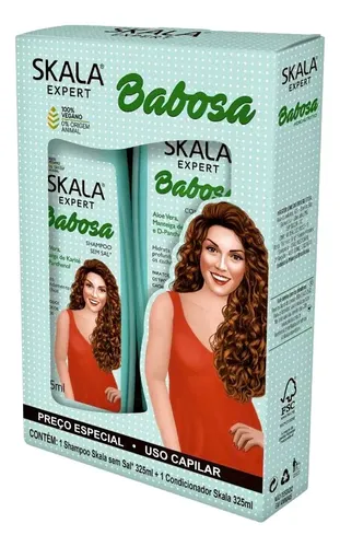 Skala Babosa Rulo Shampoo Acond + Mascara Rulos Babosa 1kl