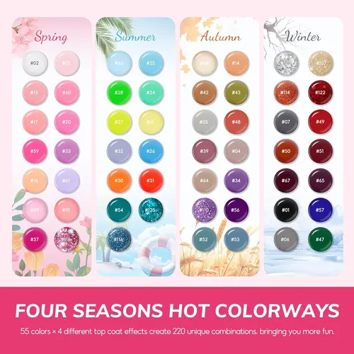 Kit De Esmaltes Gel 60 Colores Con Luz Uv Y Accesorios