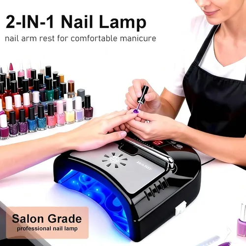 Lámpara Uv Led Secador De Uñas Gel 72w Negro