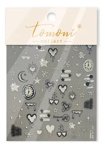 Adhesivos Metálicos Para Uñas Dark Star Moon Heartbeat, Esti