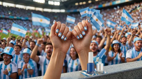 Pintacara Labial Esmalte Argentina Kit X7 Mundial Festejo