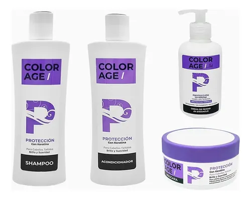 Kit Colorage Protección del Color con Keratina para Cabello Teñido x4 Unidades
