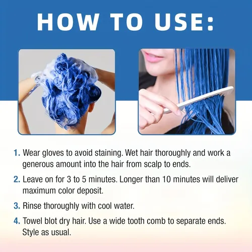 Tinte Semipermanente Para Cabello 268ml Blue