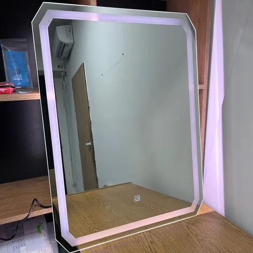 Espejo Led Octogonal Elicar 60x80cm Touch Baño Frio Calido