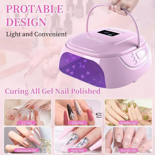 Lámpara Uv Led 126w Astonfog Púrpura, Secador De Uñas