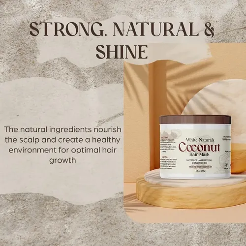 Mascarilla Capilar White Naturals Organic Coco Para El Creci