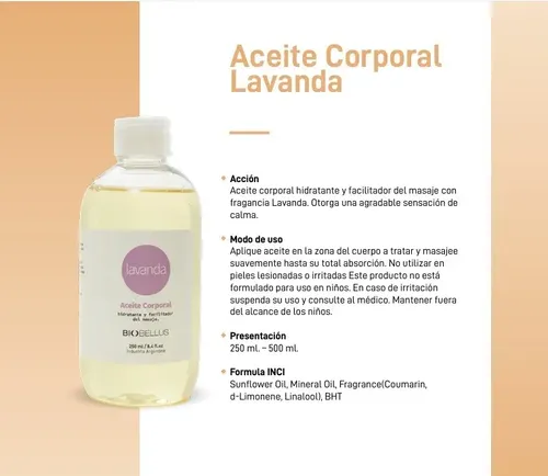 Aceite Para Masajes Lavanda Biobellus 500ml