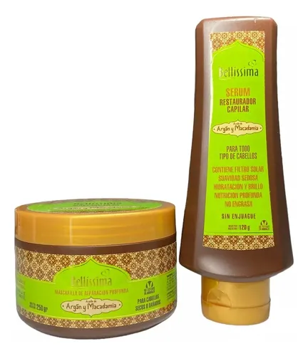 Kit Argan Y Macadamia Bellissima Serum 120g + Mascara 250g