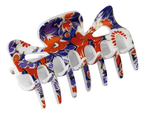 Broche Mariposa Diseño Floral De Pelo Decorativo Pack X 6 Floral