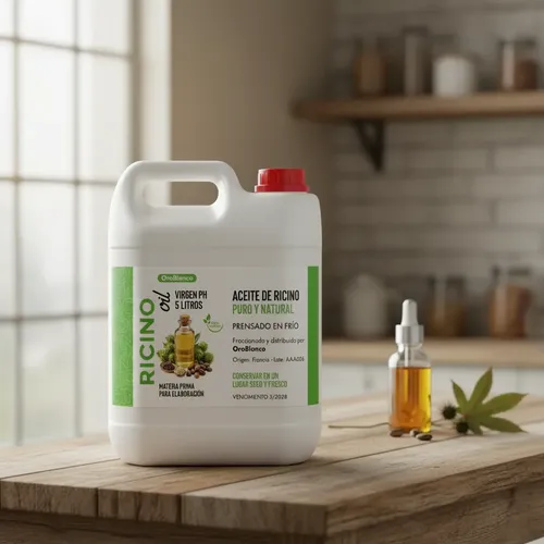 Aceite De Ricino Puro Natural Prensado En Frío X 5 Lt