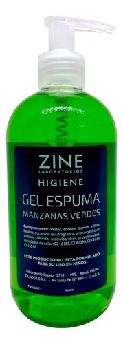 Gel Limpieza Facial Espuma De Manzanas Verdes 340ml Zine Momento De Aplicación Día/noche Tipo De Piel Todo Tipo De Piel