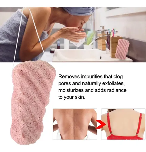 Esponja Konjac Exfoliante Piel Sensible Rostro Cuerpo