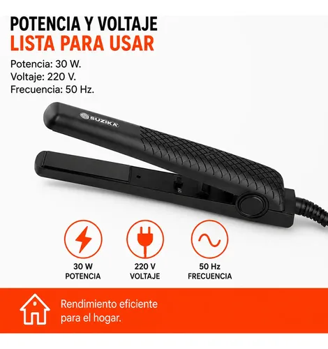 Planchita De Pelo Plancha Pelo Cabello Cerámica Suzika Pl047