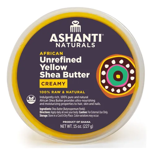 Manteca De Karité Amarilla Cruda Ashanti Naturals 450 Ml Sin
