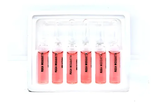 6 Ampollas Rosa Mosqueta Apto Dermapen Rapido Resultado