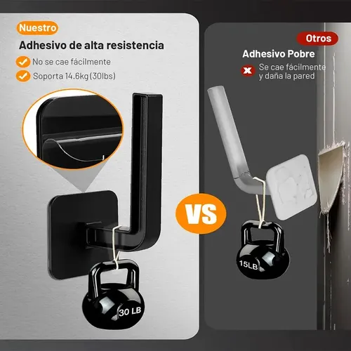 Gancho Organizador Gorras Ganchos Y Percheros En 6pc Negro