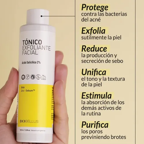 Tonico Exfoliante Facial Con Acido Salicílico Biobellus