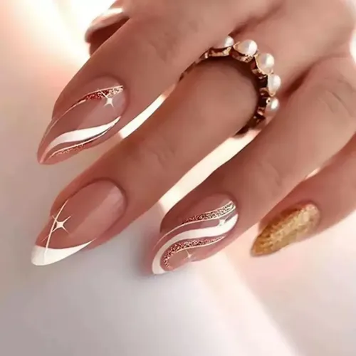 Uñas Postizas Adhesivas Gel Almendra 144 Pzas