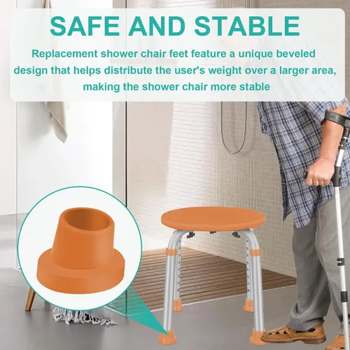 Patas De Repuesto Para Silla De Baño Y Silla De Ducha, Tapas